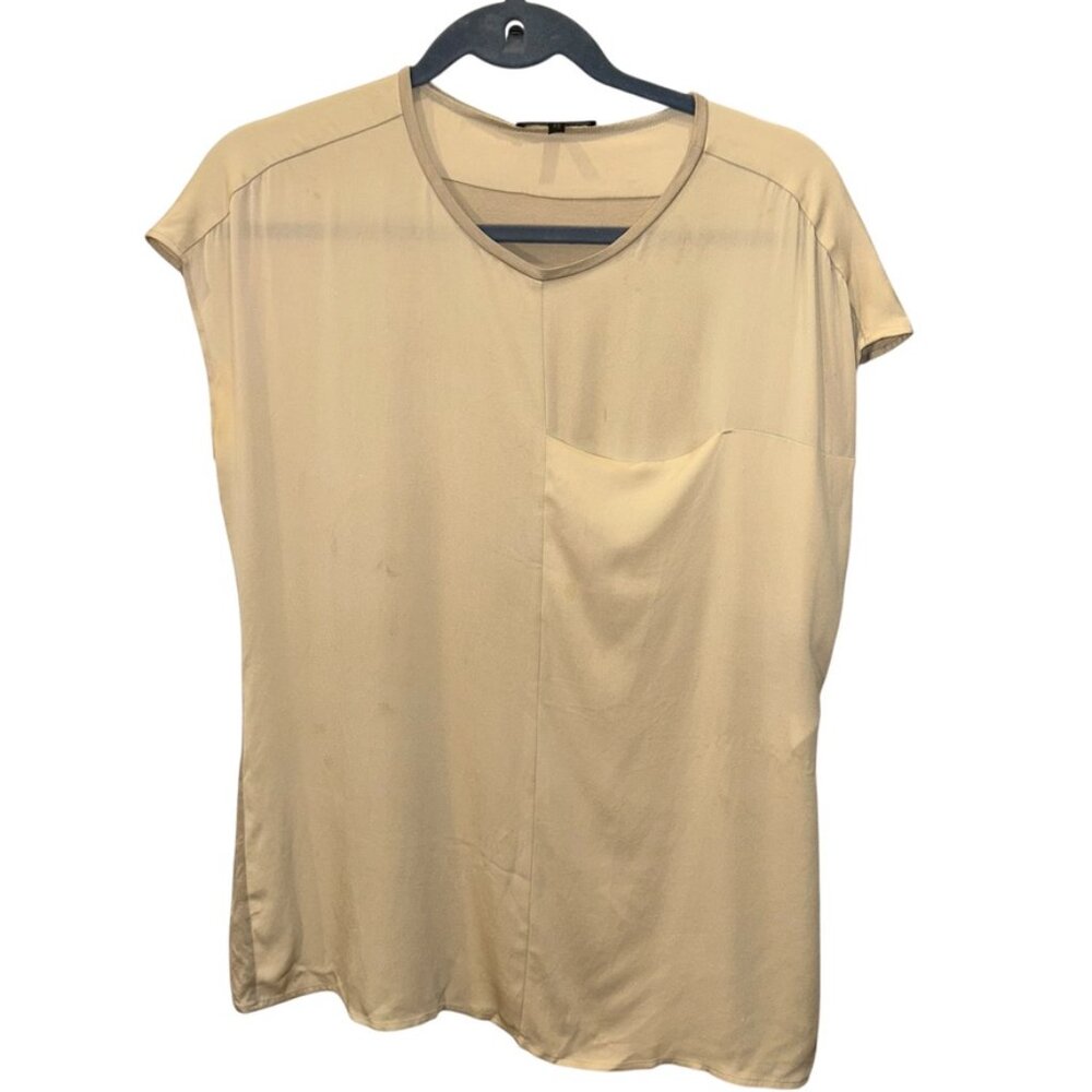 gabrielle strenesse cream dolman sleeveless top blouse M German